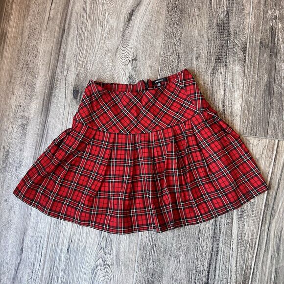 Hot Topic Labijou Y2K Skirt Plaid Mini Skirt Emo Punk Whimsy Goth Schoolgirl Med - Picture 1 of 9